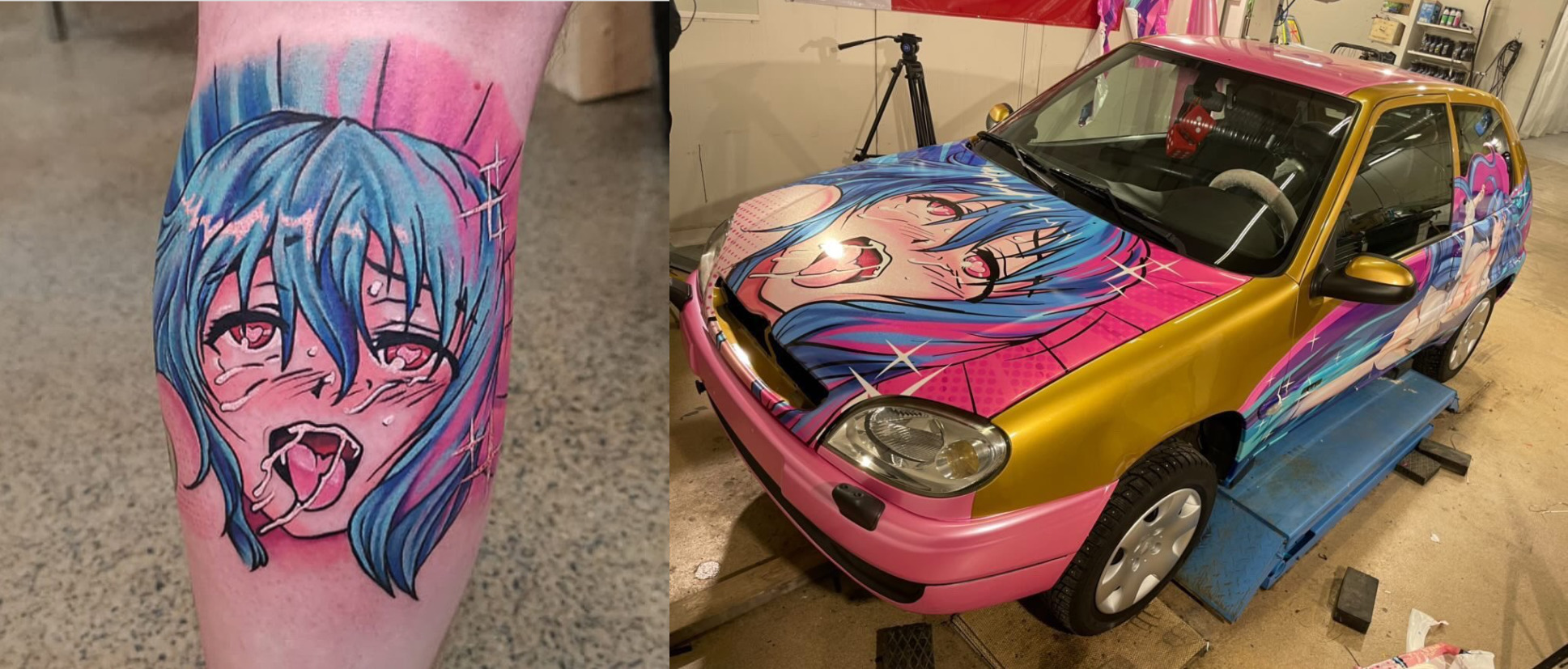 AndyPyro-nimellä tunnettu suomalainen Twitch-striimaaja Anssi Huovinen on laittanut uuden autonsa räväkkään ja huomiota herättävään kuosiin. Sama kuva ilmestyi myös striimaajan iholle tatuointina.