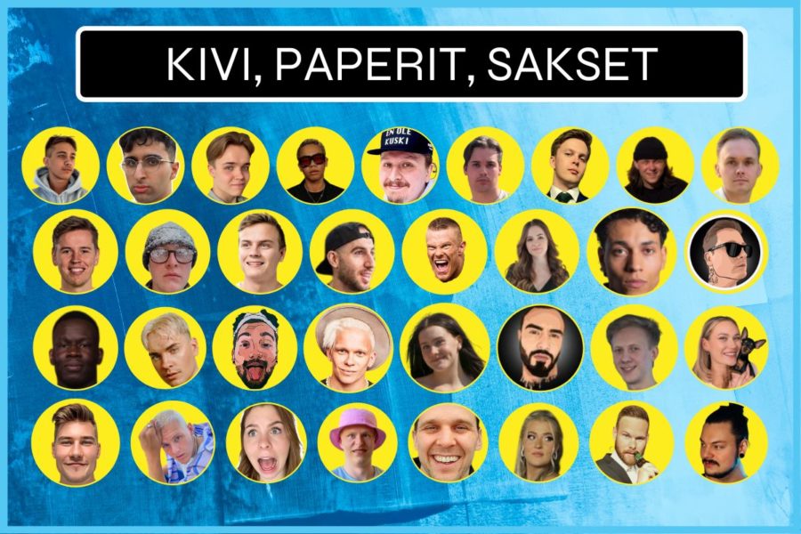 35 suomalaista somevaikuttajaa taistelevat kivi, paperi,sakset -pelissä 500 euron voittopotista elokuun ensimmäisellä viikolla. 